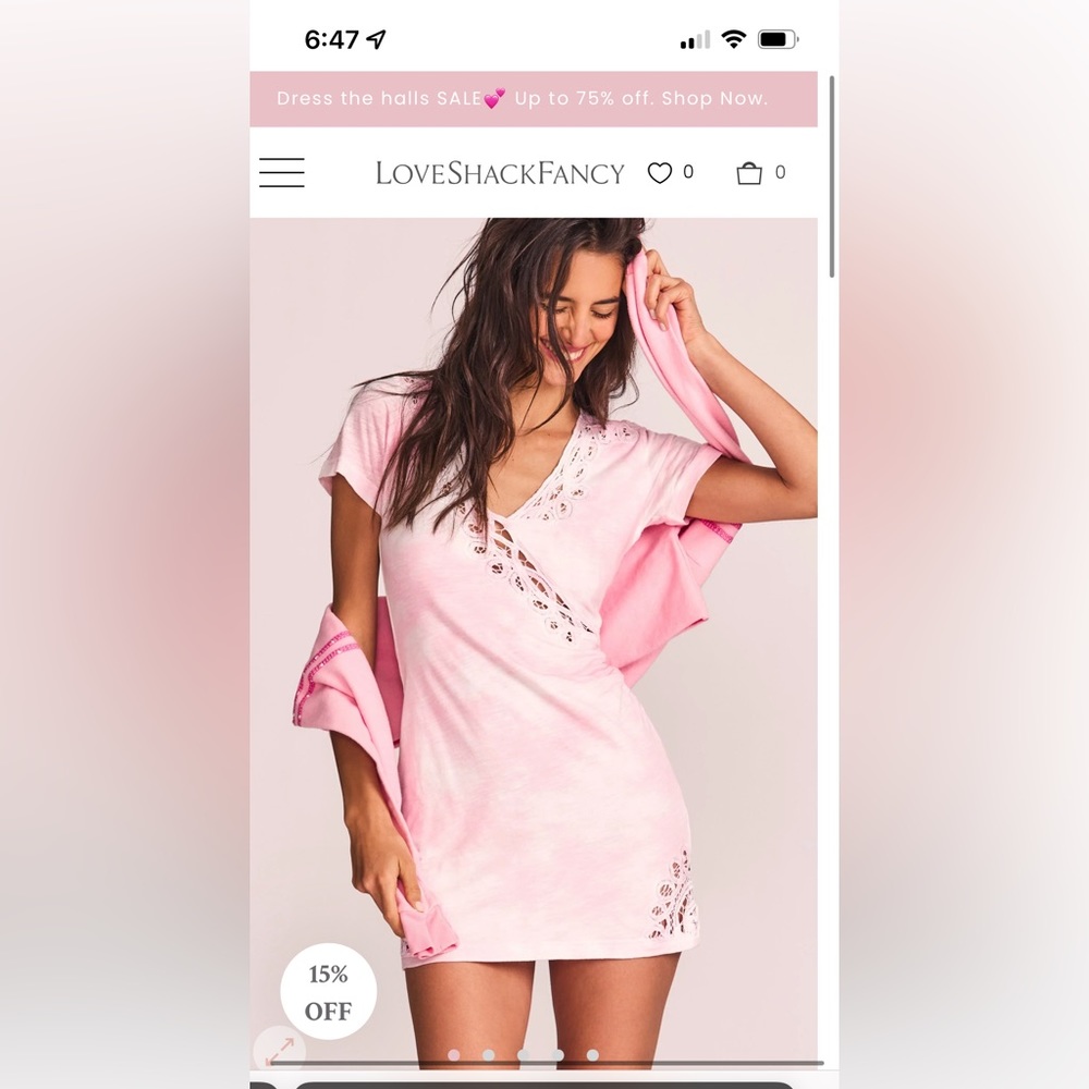 LoveShackFancy Mildred Mini Wrap Dress